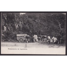 CHILE ANTIGUA TARJETA POSTAL CAMPAMENTO DE INGENIEROS RARA